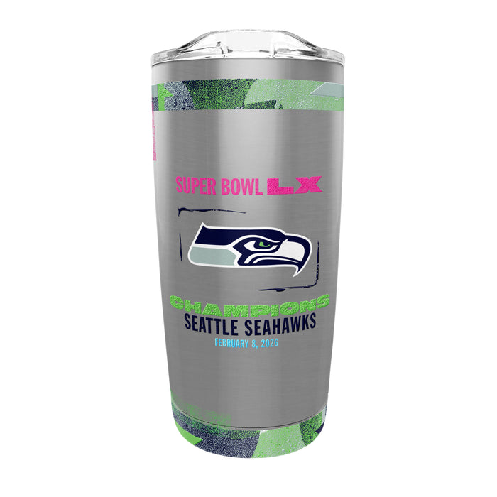 NFL Seattle Seahawks Super Bowl 2026 Champs 20 Oz Stainless Steel Tumbler