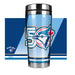 MLB Toronto Blue Jays 50th Season 16 oz tumbler back view with navy and light blue insert and Blue Jays mark