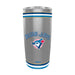 MLB Toronto Blue Jays 20 oz stainless tumbler back view with arched wordmark and retro bird crest