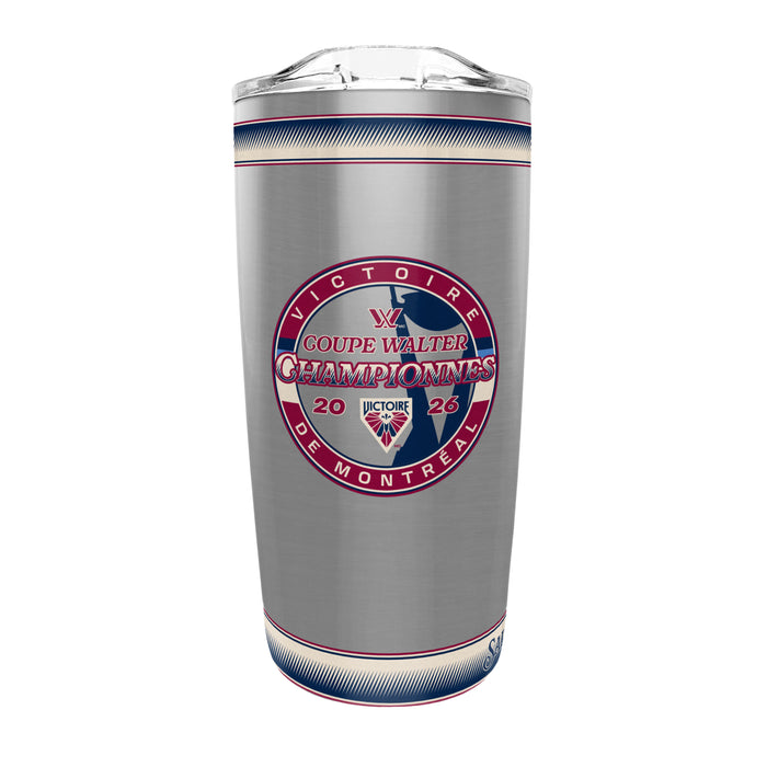 PWHL Montreal Victoire 2026 20 OZ Stainless Steel Tumbler - Walter Cup Champs
