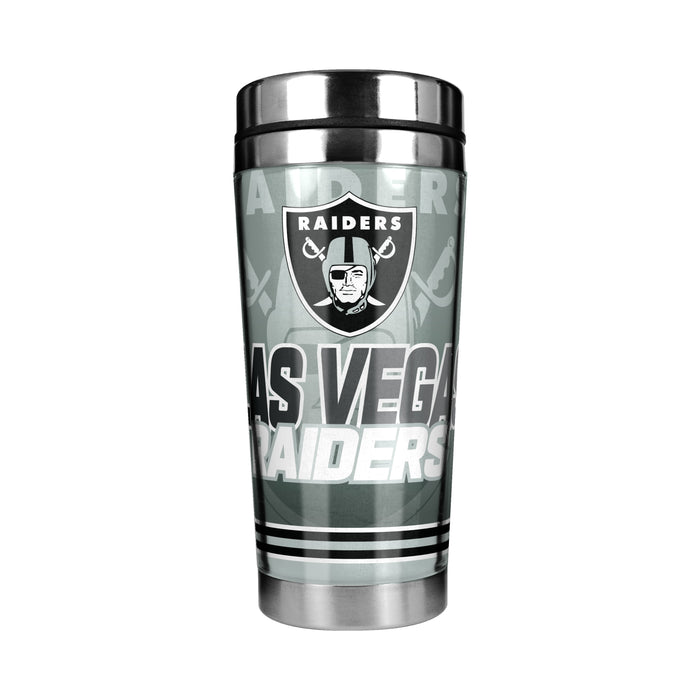 NFL Las Vegas Raiders 16 Oz Stainless Steel Tumbler Full Wrap Insert