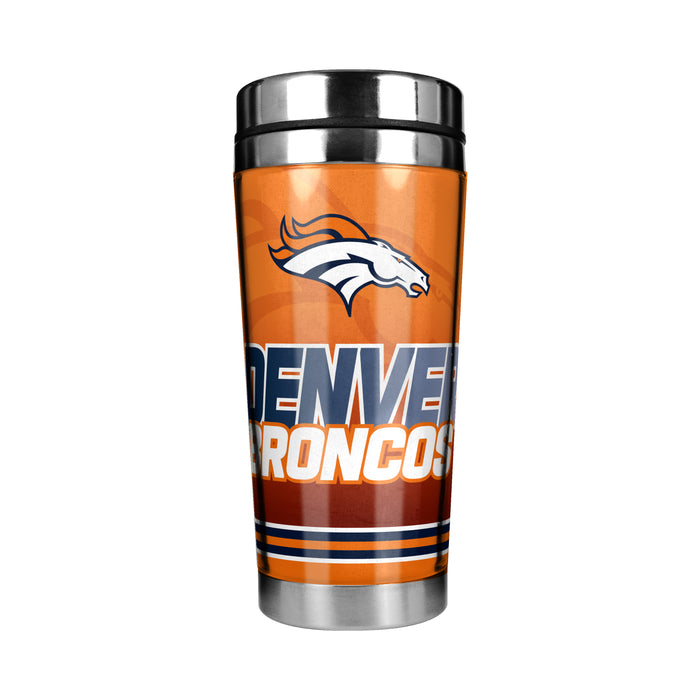 NFL Denver Broncos 16 Oz Stainless Steel Tumbler Full Wrap Insert