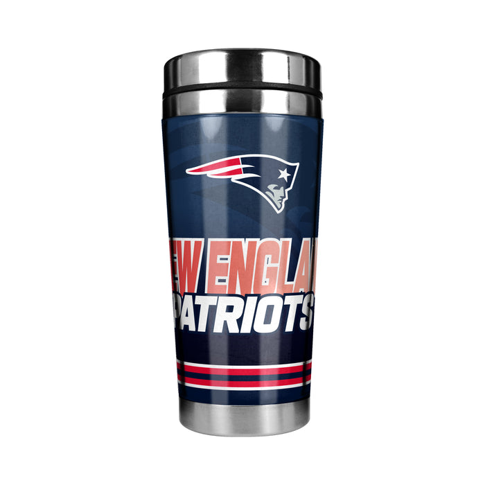 NFL New England Patriots 16 Oz Stainless Steel Tumbler Full Wrap Insert