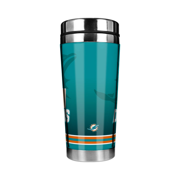 NFL Miami Dolphins 16 Oz Stainless Steel Tumbler Full Wrap Insert