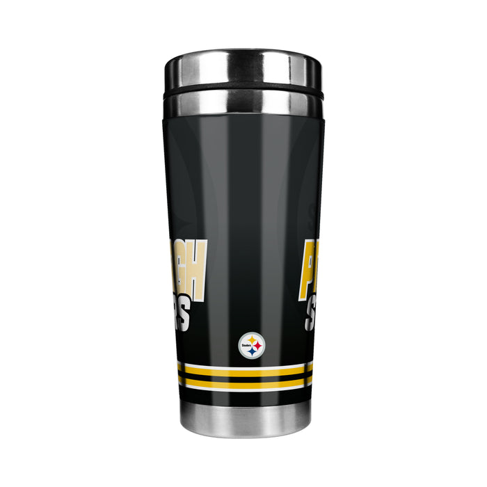NFL Pittsburgh Steelers 16 Oz Stainless Steel Tumbler Full Wrap Insert