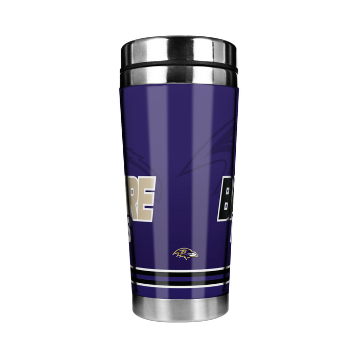 NFL Baltimore Ravens 16 Oz Stainless Steel Tumbler Full Wrap Insert