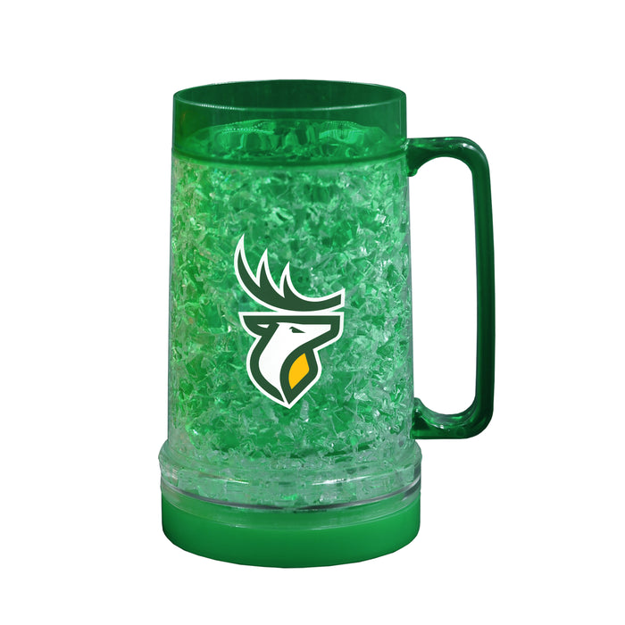 CFL Edmonton Elks 16 OZ Plastic Light up Freezer Mug Glass Green