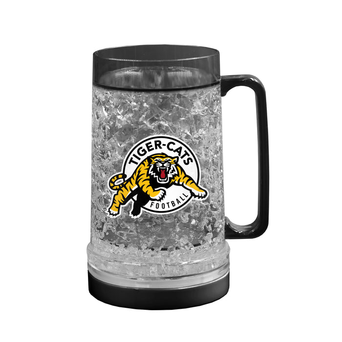 CFL Hamilton Tiger Cats 16 OZ Plastic Light up Freezer Mug Glass Black