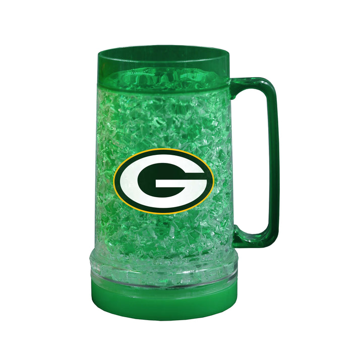 NFL Green Bay Packers 16 OZ Plastic Light up Freezer Mug Glass Grey