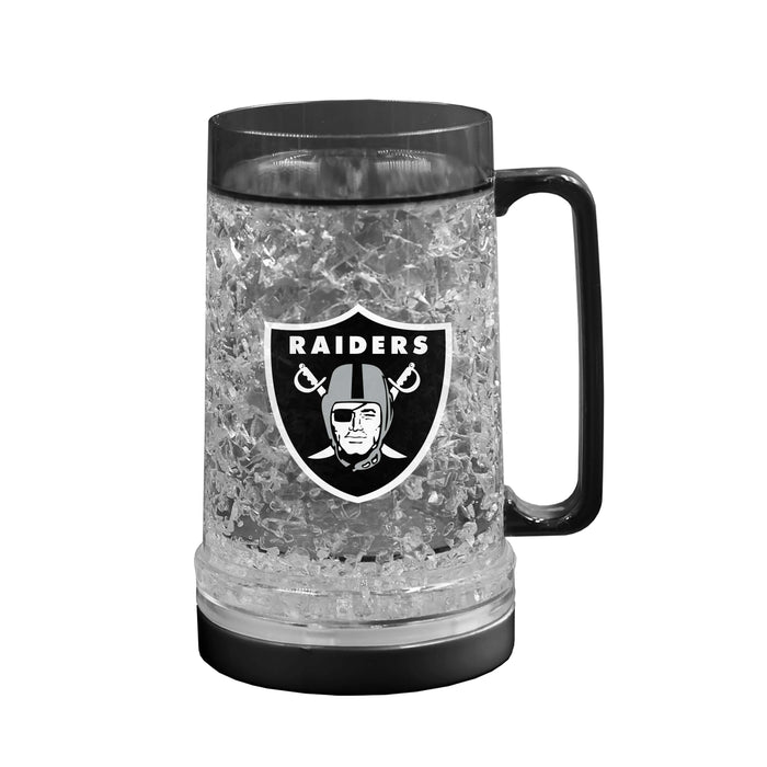 NFL Las Vegas Raiders 16 OZ Plastic Light up Freezer Mug Glass Black