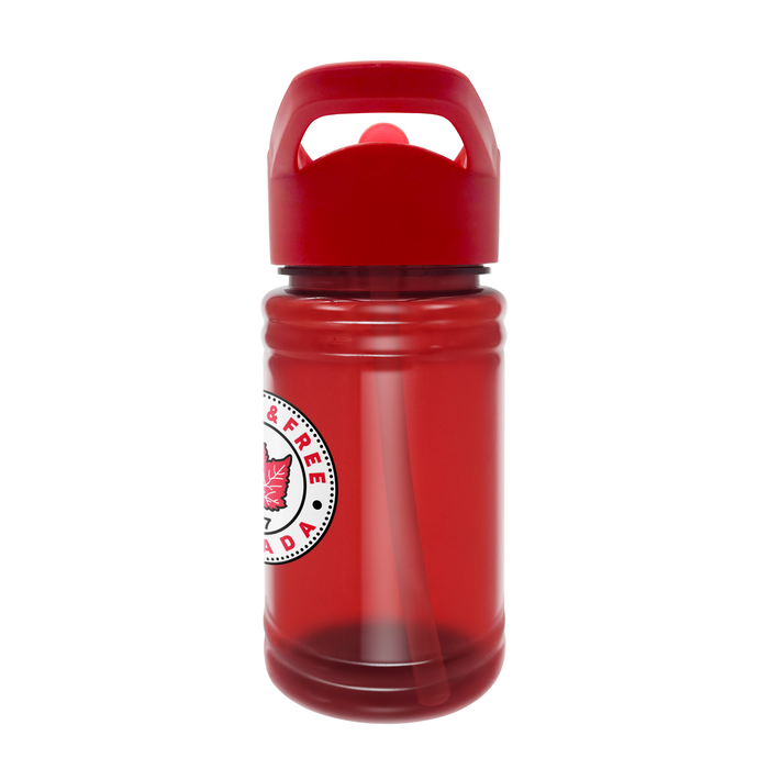 Strong and Free Canada 16 oz Red Kids Water Bottle