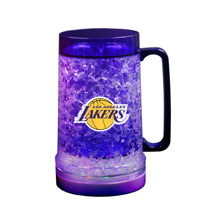 NBA Los Angeles Lakers 16 OZ Plastic Light up Freezer Mug Glass Purple