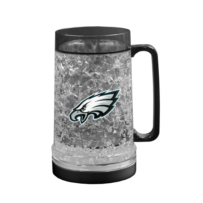NFL Philadelphia Eagles 16 OZ Plastic Light up Freezer Mug Glass Black