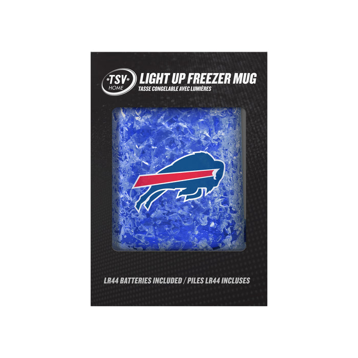 NFL Buffalo Bills 16 OZ Plastic Light up Freezer Mug Glass Blue