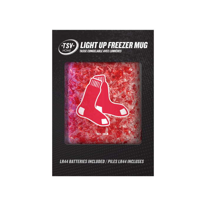 MLB Boston Red Sox 16 OZ Plastic Light up Freezer Mug Glass Red