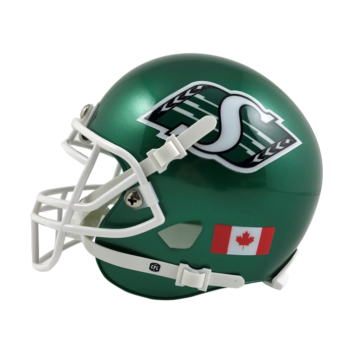 Mini-réplique du casque des Roughriders de la Saskatchewan de la LCF