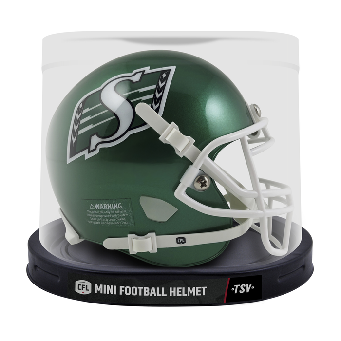 Mini-réplique du casque des Roughriders de la Saskatchewan de la LCF