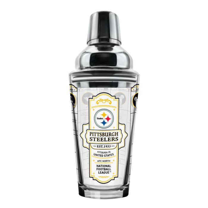 NFL Pittsburgh Steelers Bartender Mixing Glass & Shot Glass Shaker Set