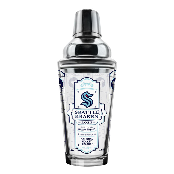 NHL Seattle Kraken Bartender Mixing Glass & Shot Glass Shaker Set