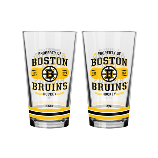 NHL Boston Bruins Property of  16 oz  2-pack Mixing Glass