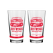 NHL  Detroit red Wings Property of  16 oz  2-pack Mixing Glass