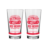 NHL  Detroit red Wings Property of  16 oz  2-pack Mixing Glass