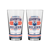 NHL  Edmonton Oilers Property of  16 oz  2-pack Mixing Glass