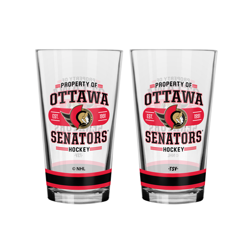NHL  Ottawa Senators Property of  16 oz  2-pack Mixing Glass
