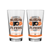 NHL  Philidephia Flyers Property of  16 oz  2-pack Mixing Glass
