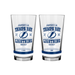 NHL  Tampa Bay Lightning Property of  16 oz  2-pack Mixing Glass