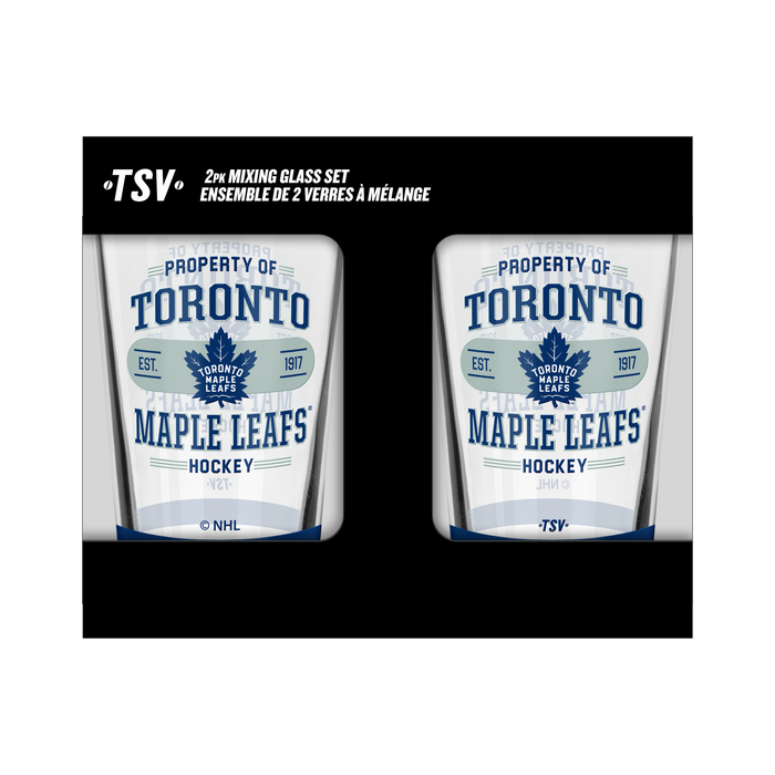 NHL  Toronto Maple Leafs Property of 16 oz  2-pack Mixing Glass