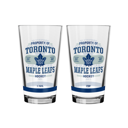 NHL  Toronto Maple Leafs Property of 16 oz  2-pack Mixing Glass