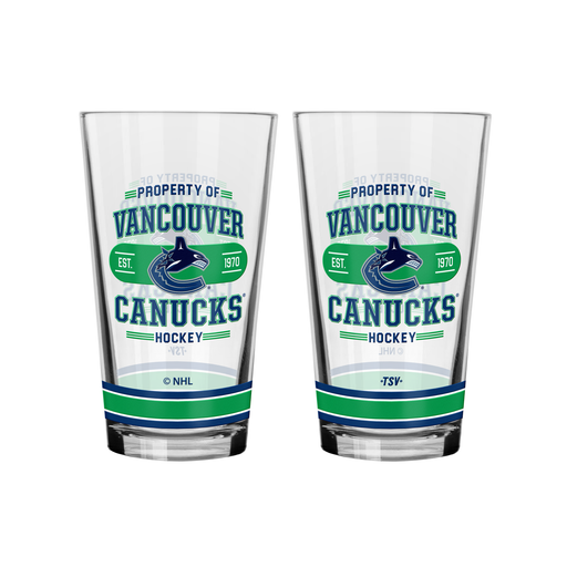 NHL  Vancouver Canucks Property of  16 oz  2-pack Mixing Glass