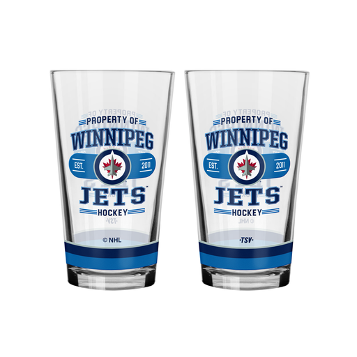 NHL  Winnipeg Jets Property of  16 oz  2-pack Mixing Glass