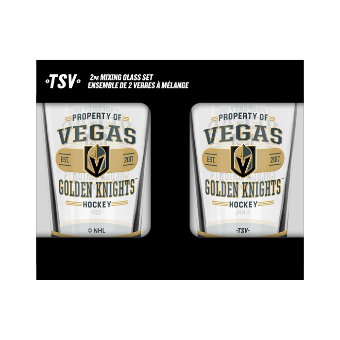 NHL  Vegas Golden Knights Property of  16 oz  2-pack Mixing Glass