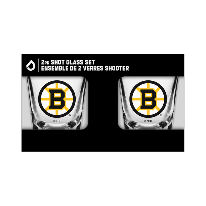 NHL Boston Bruins 2 Oz 2 Shot Glass Collection Pack