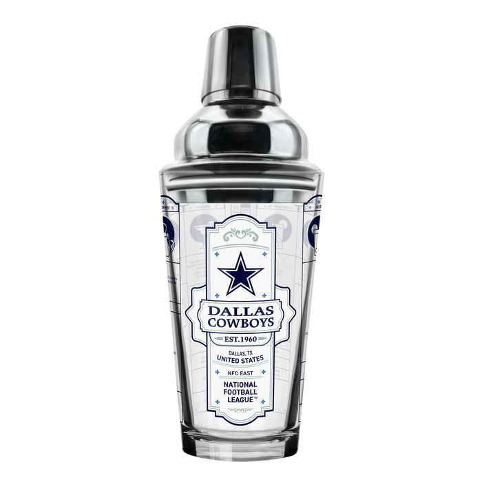 NFL Dallas Cowboys Bartender Mixing Glass & Shot Glass Shaker Set