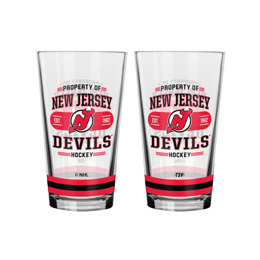 NHL New Jersey Devils Property of  16 oz  2-pack Mixing Glass