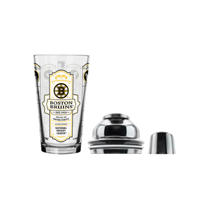 NHL Boston Bruins Bartender Mixing Glass Shaker Set
