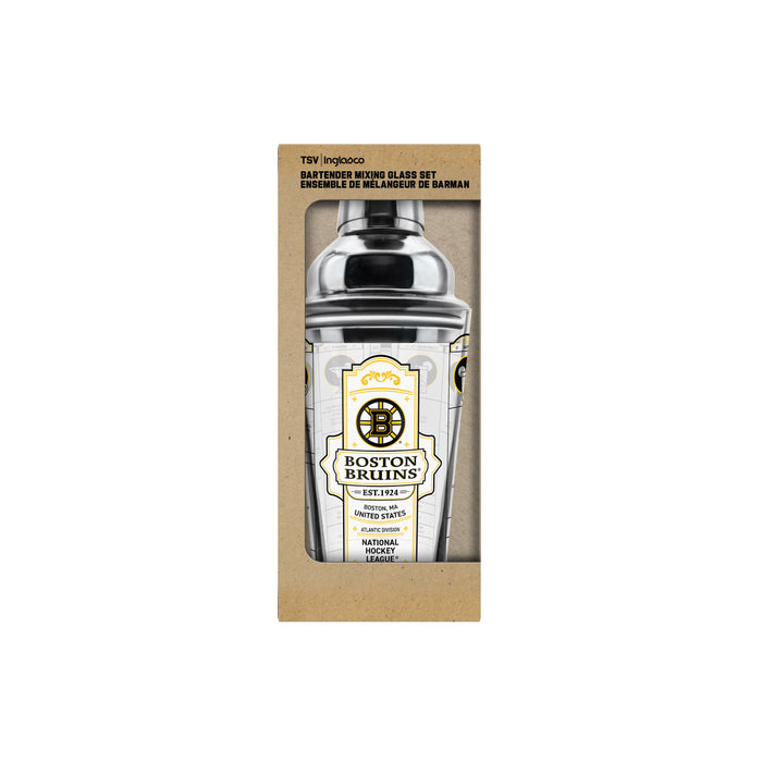 NHL Boston Bruins Bartender Mixing Glass Shaker Set