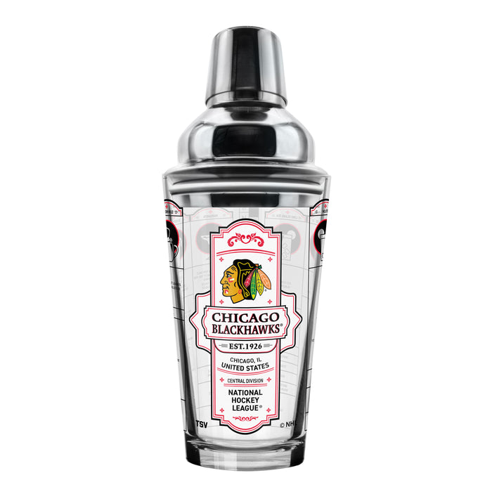 NHL Chicago Blackhawks Bartender Mixing Glass Shaker Set
