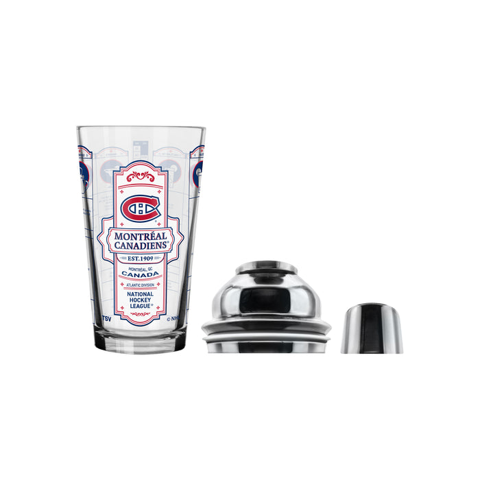 NHL Montreal Canadiens Bartender Mixing Glass Shaker Set