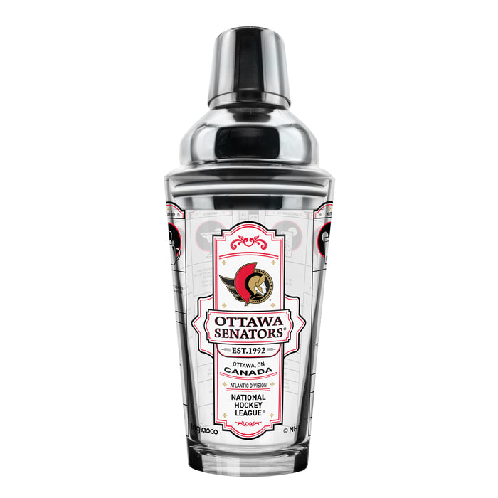 NHL Ottawa Senators Bartender Mixing Glass Shaker Set