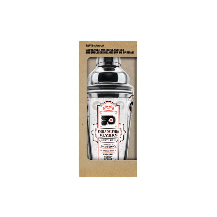 NHL Philadelphia Flyers Bartender Mixing Glass Shaker Set