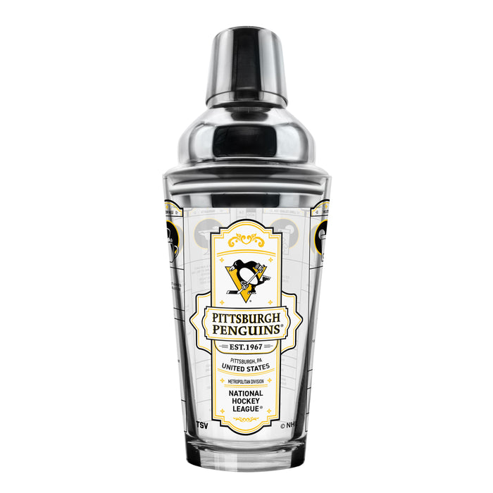 NHL Pittsburgh Penguins Bartender Mixing Glass Shaker Set
