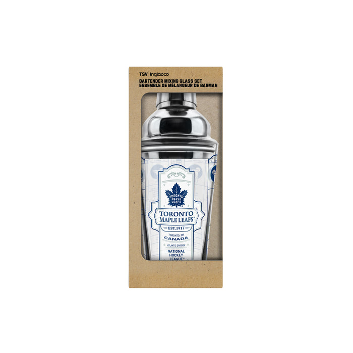 NHL Toronto Maple Leafs Bartender Mixing Glass Shaker Set
