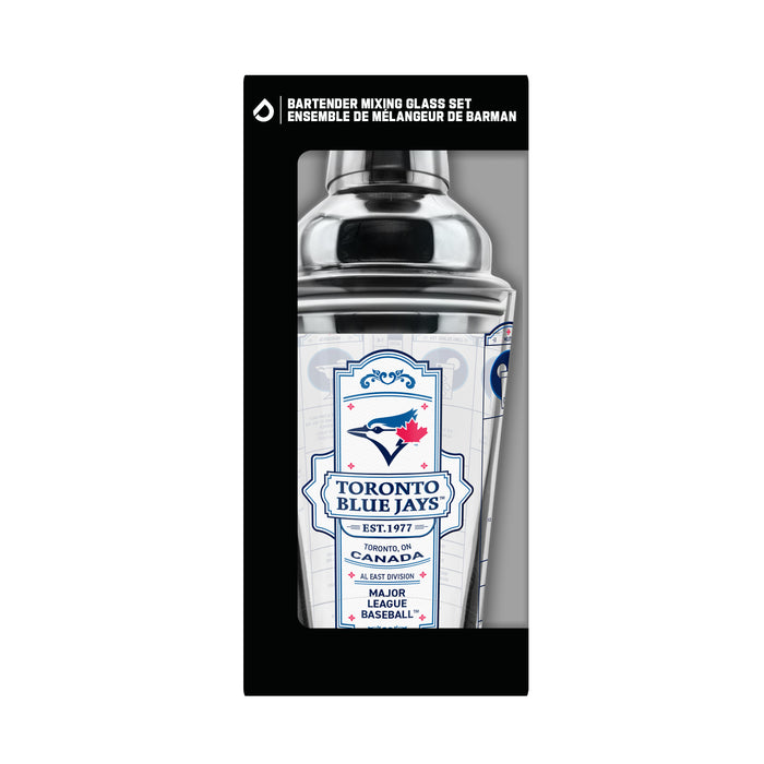 MLB Toronto Blue Jays Bartender Mixing Glass Shaker Set