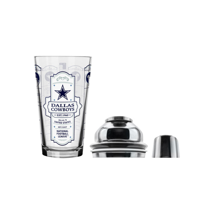 NFL Dallas Cowboys Bartender Mixing Glass Shaker Set
