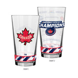 NHL 4 Nations Face-Off 2025 Canada Champions Roster Mixing Glass (2-piece set)