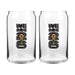 FIFA World Cup 26 We Are 26 set of two clear can-shaped pint glasses with black logo and gold trophy